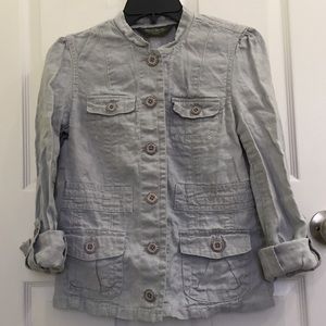 Eddie Bauer Grey Linen Jacket